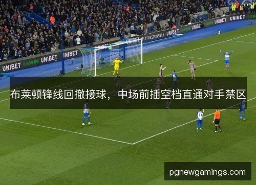 布莱顿锋线回撤接球，中场前插空档直通对手禁区